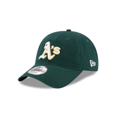 Green Oakland Athletics Hat - New Era MLB Core Fit Road 49FORTY Fitted Caps USA6783209